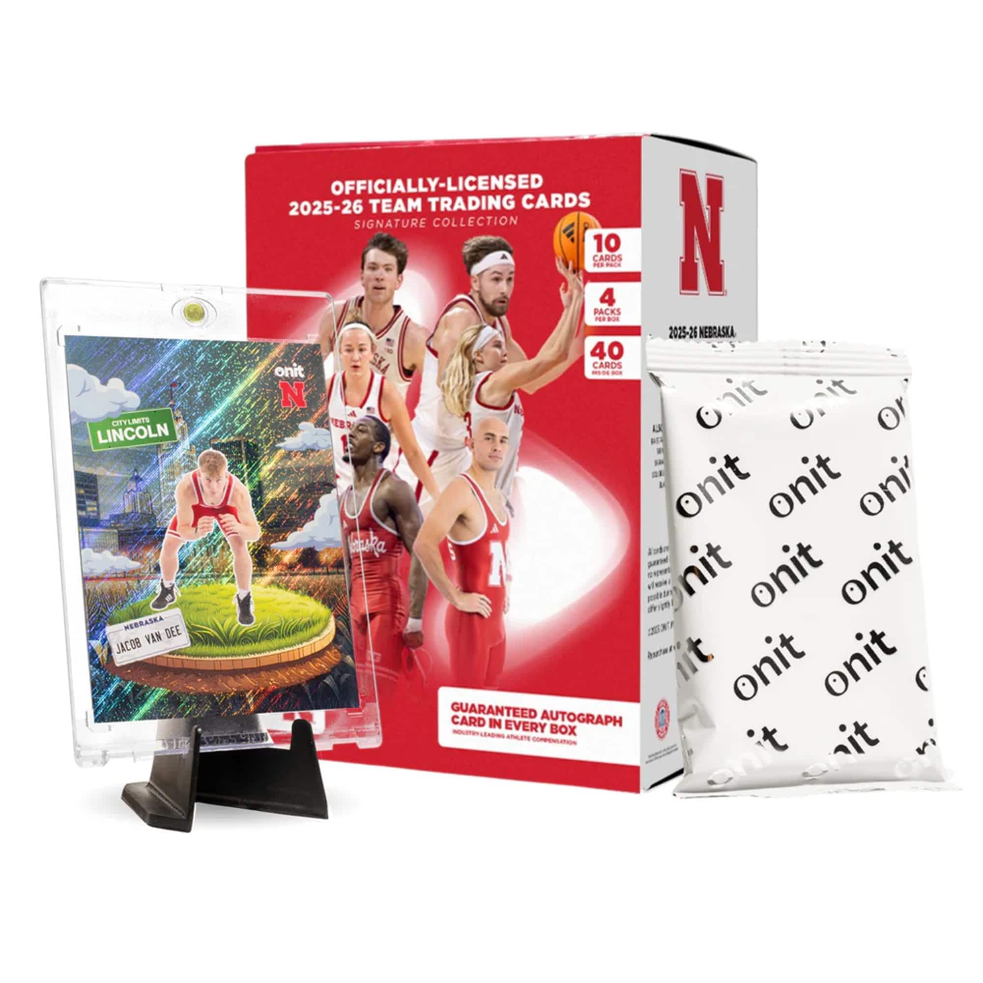 University Of Nebraska ONIT Winter Sports 2025-26 Trading Card Platinum Box - Red