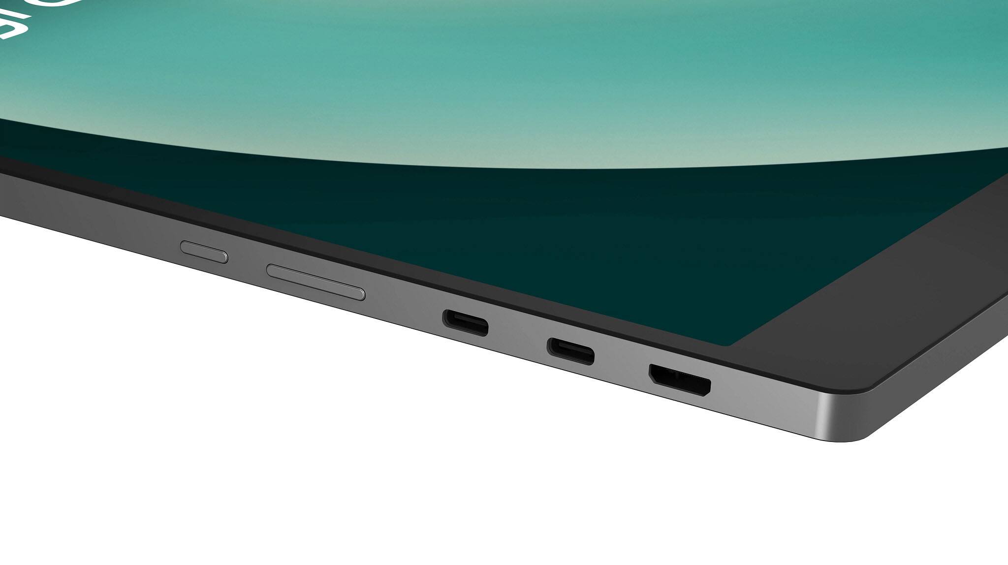 Alt View 7. LG - gram +view 17” IPS WQXGA 60Hz Portable Monitor (USB Type-C, mini-HDMI port) - Titan Silver.