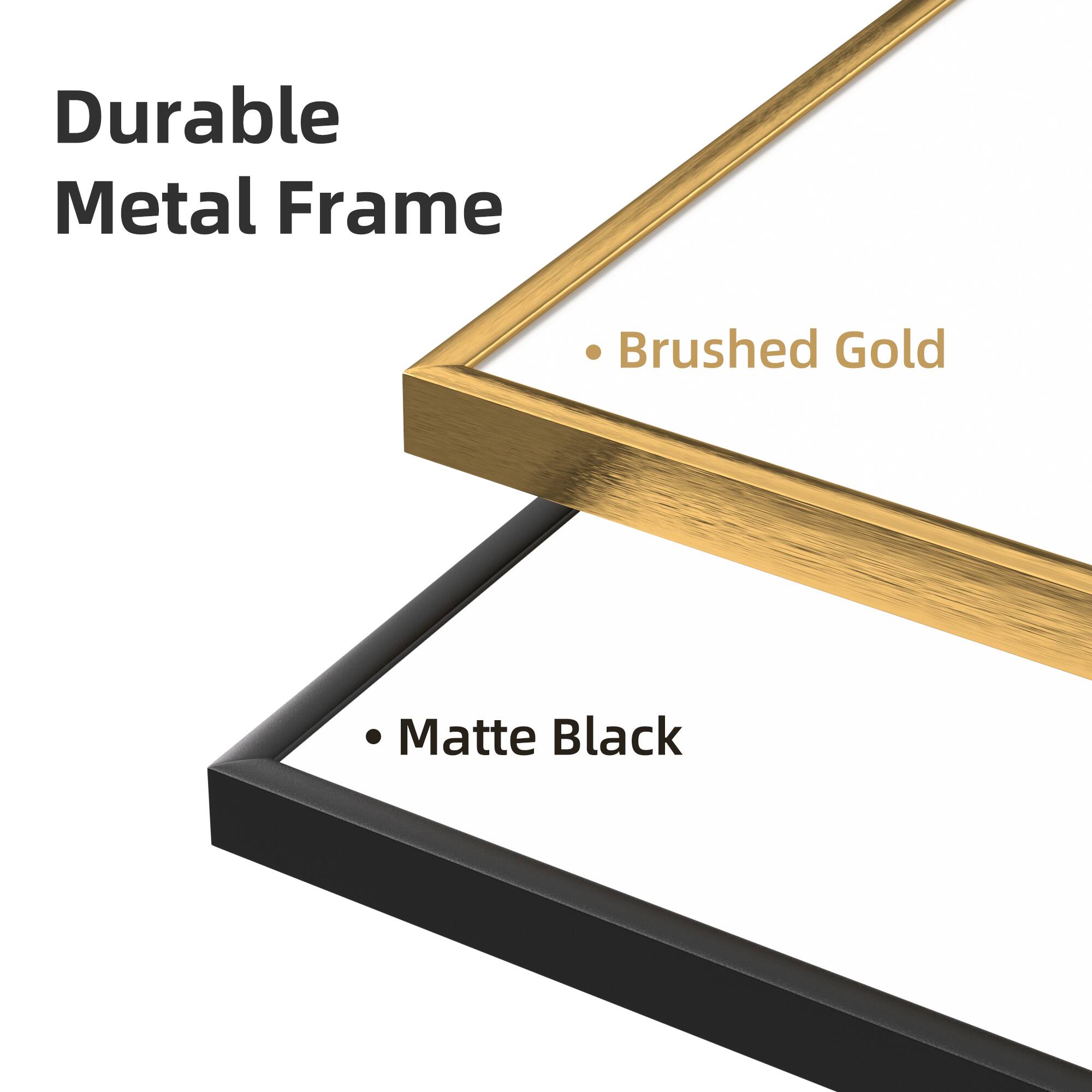 Durable Metal Frame

- Brushed Gold
- Matte Black