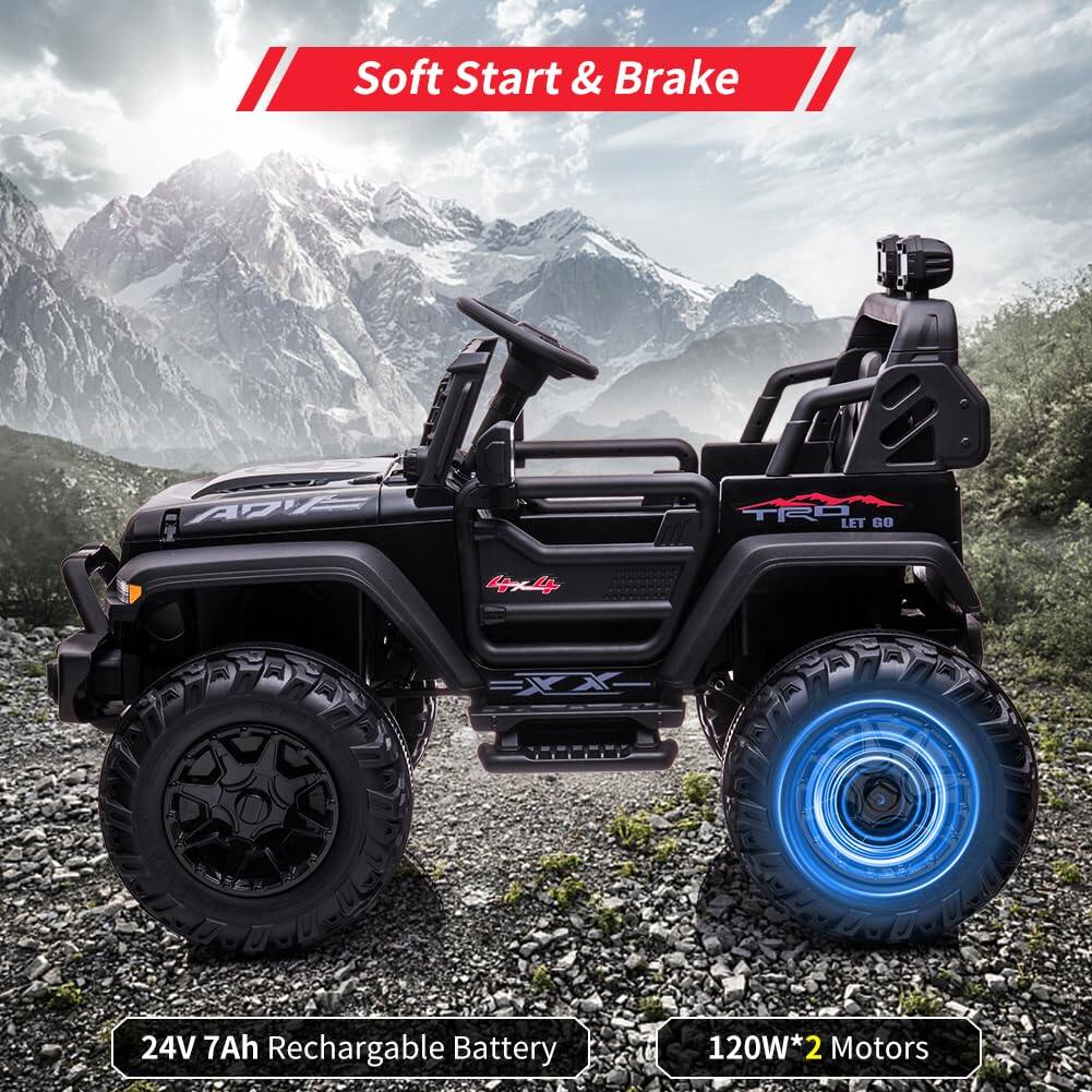 Soft Start & Brake

24V 7Ah Rechargeable Battery

120W*2 Motors