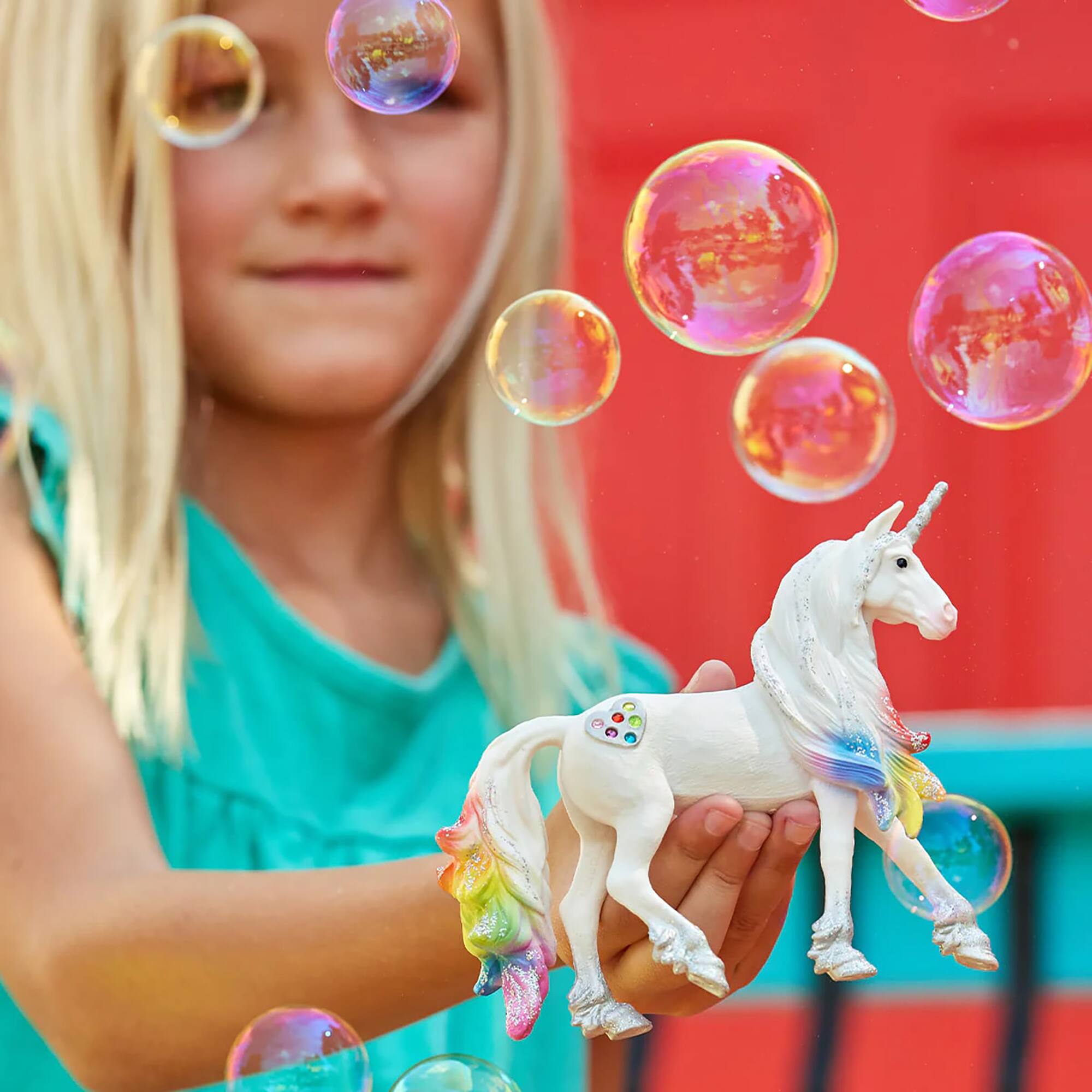 Alt View 1. Schleich - Bayala: Rainbow Love Unicorn Stallion.