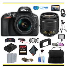 Nikon - D5600 DSLR Camera with 18-55mm Lens (1576 ) Advanced Bundle W/ Bag, Extra Battery, LED Light, Mic, Filters and Mor