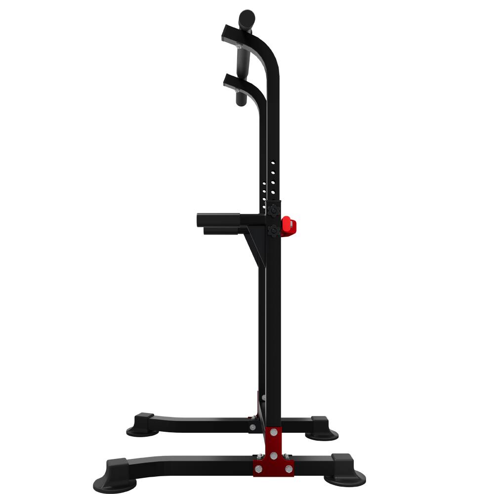 Alt View 2. Ainfox - Ainfox Pull Up Bar Dip Bar Power Tower Workout Dip Station Height Adjustable Free Standing Chin Up Bar - red.