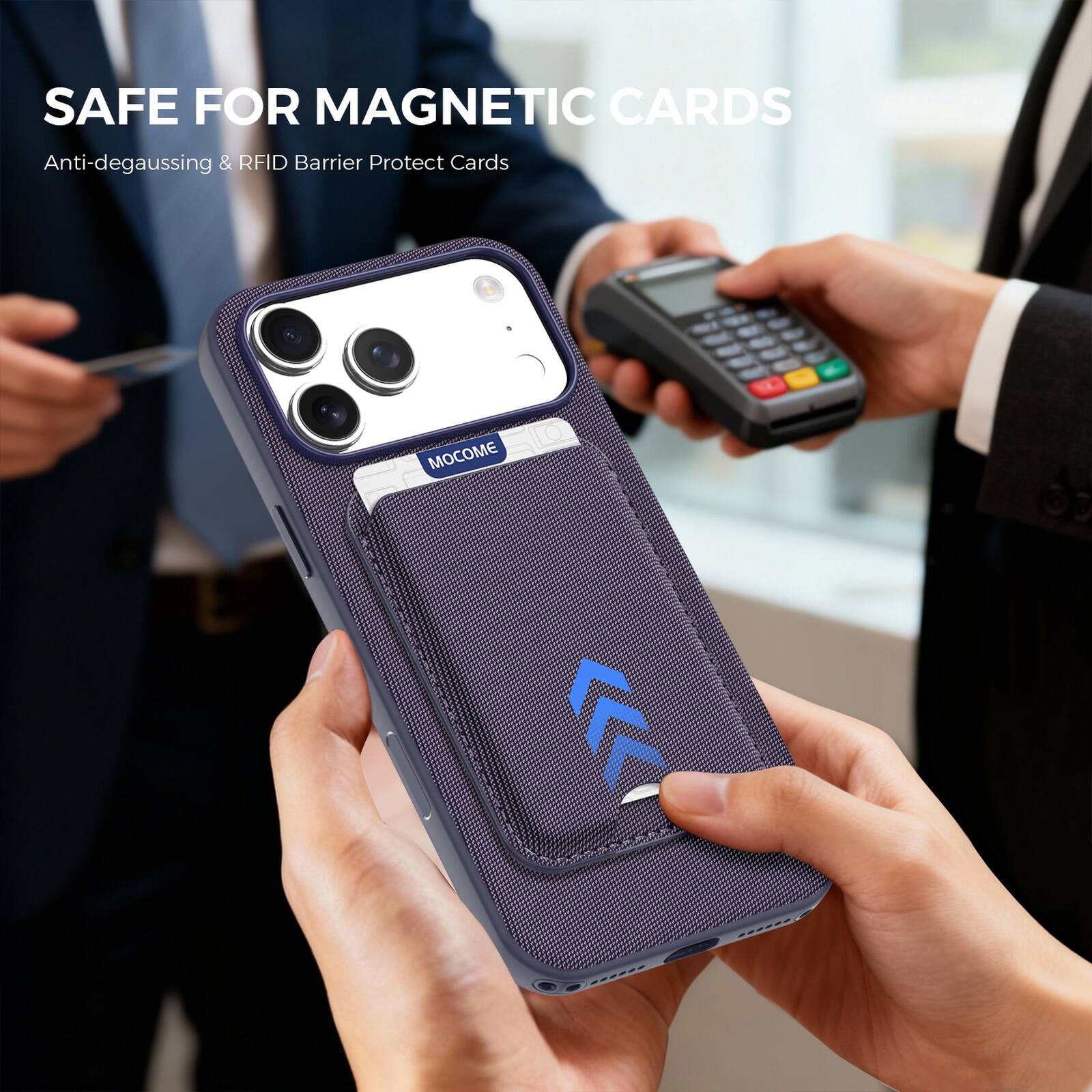 SAFE FOR MAGNETIC CARDS  
Anti-degaussing & RFID Barrier Protect Cards