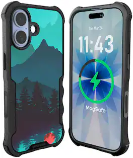Smartish - iPhone 17 MagSafe Case - Gripzilla - Protective Grip Heavy Duty Cover - Moving Mountains
