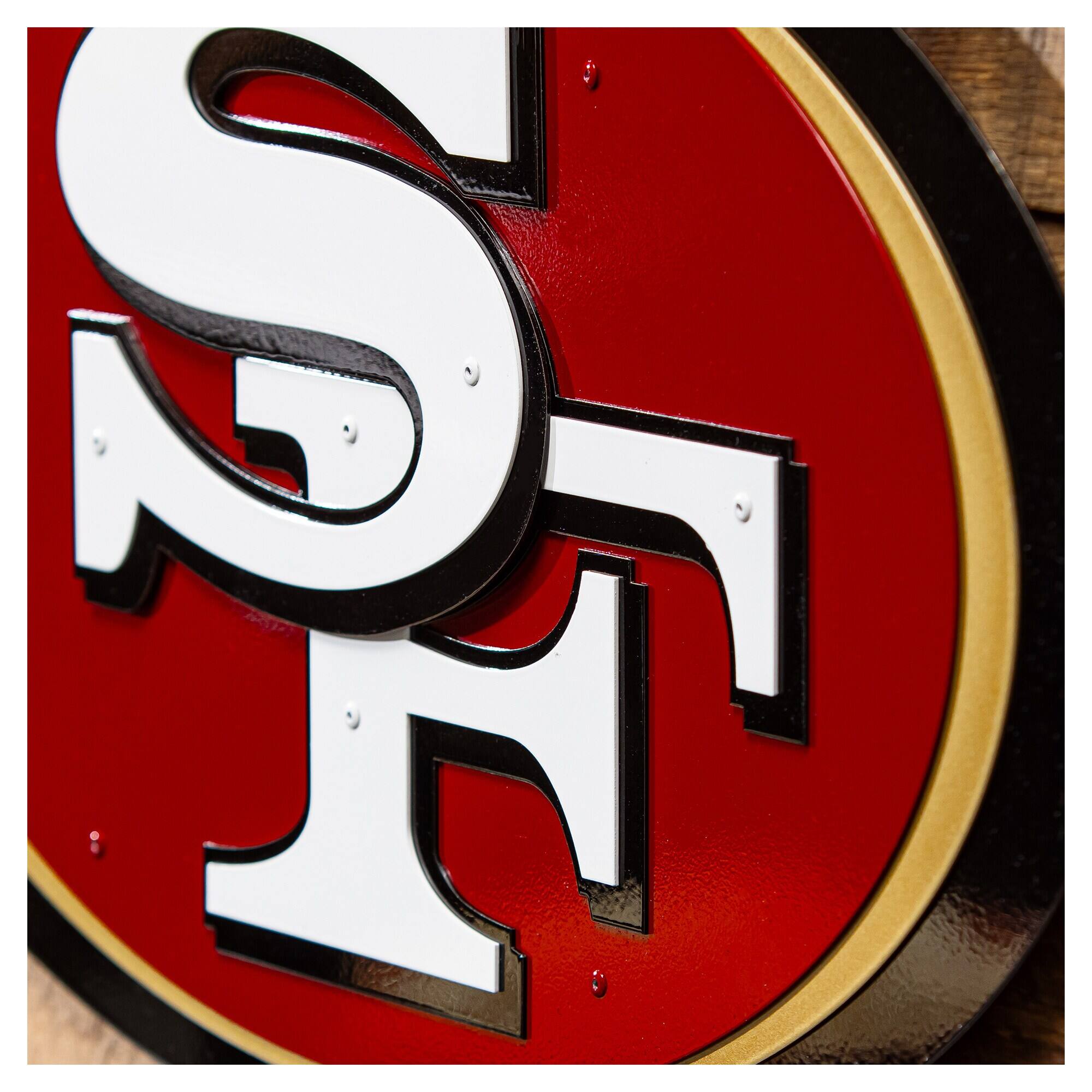 Alt View 2. Evergreen Enterprises - San Francisco 49ers 23" Layered Metal Wall Art Sign - Multicolor.