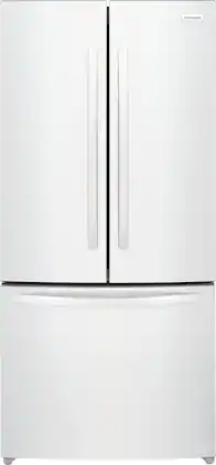 Frigidaire - 18 Cu. Ft Counter Depth French Door Refrigerator with CrispSeal Crispers - White