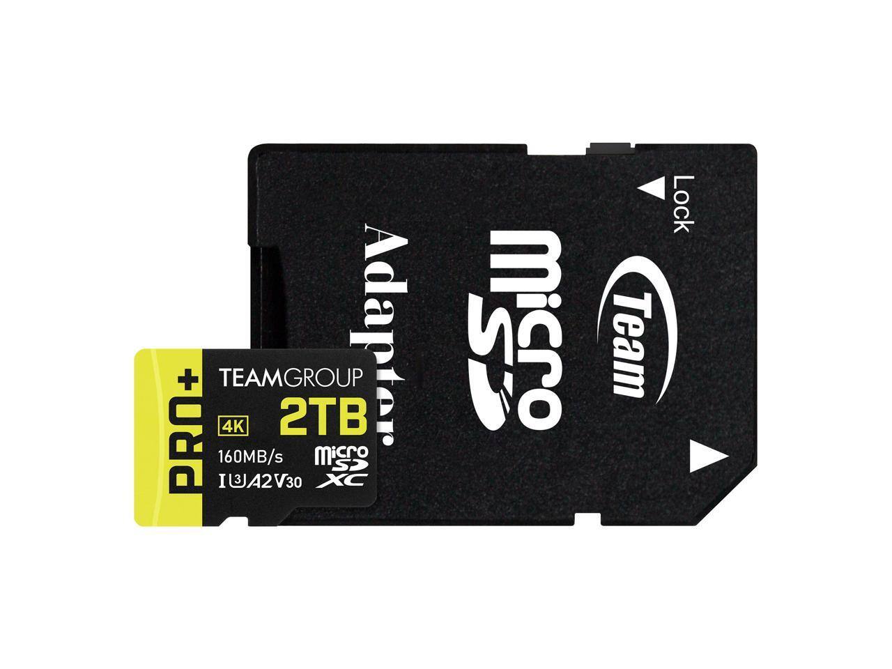 PRO+ TEAMGROUP 4K 2TB Adapter 160MB/s Micro SDXC IJA2V30 XC Team Lock