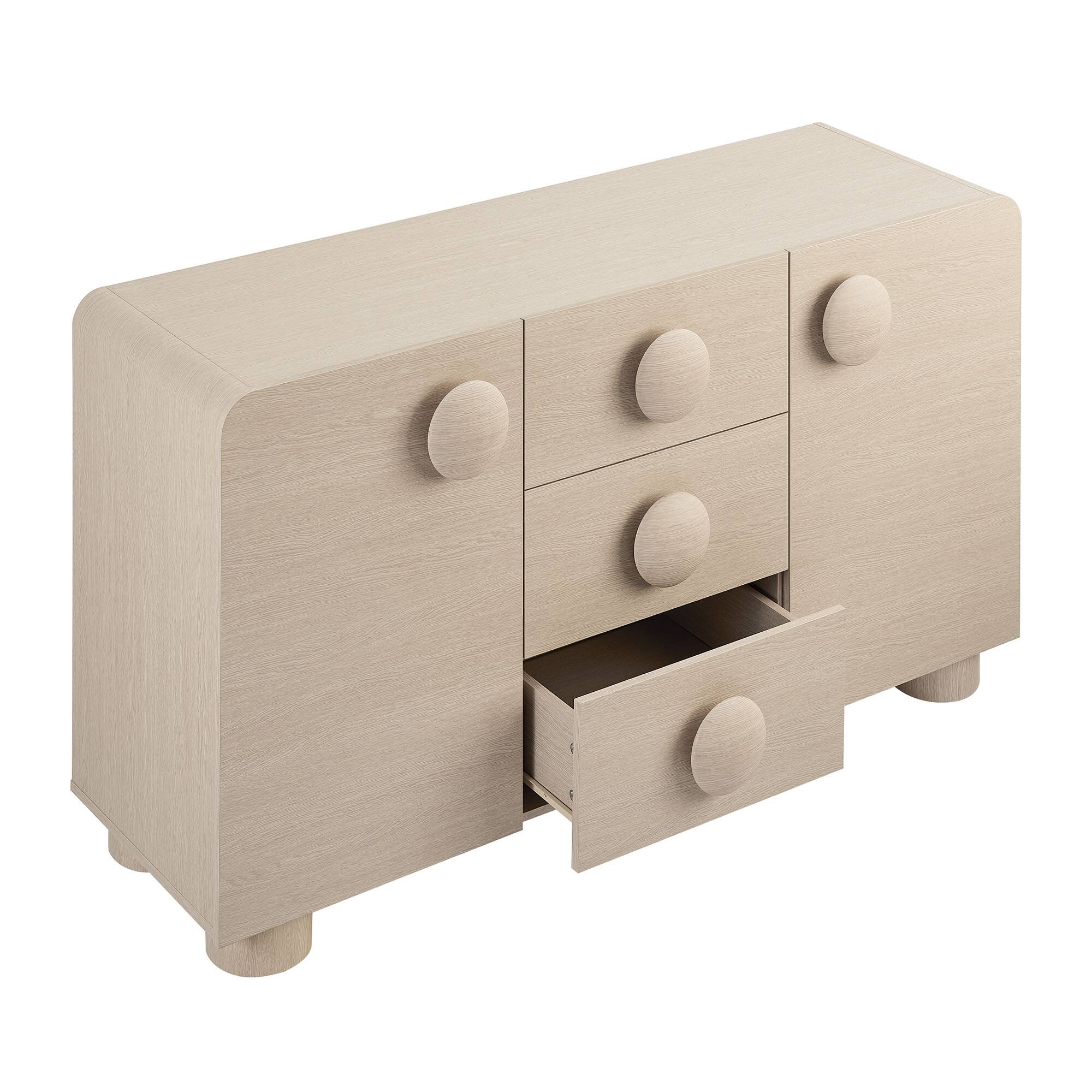 Alt View 6. Modway - Sonnet 57" Sideboard Storage Cabinet by Modway - Ash.