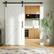 Alt View 12. Bestier - Sliding Barn Door with Wood Paneling and Installation Hardware Kit, PVC-Surfaced Closet Door - White.