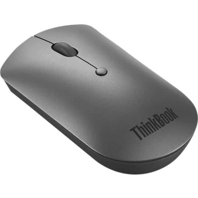 Lenovo - ThinkBook Bluetooth Silent Mouse - Optical - Wireless - Bluetooth - 2400 dpi - Scroll Wheel - 3 Butto - Wireless - Iron Gray