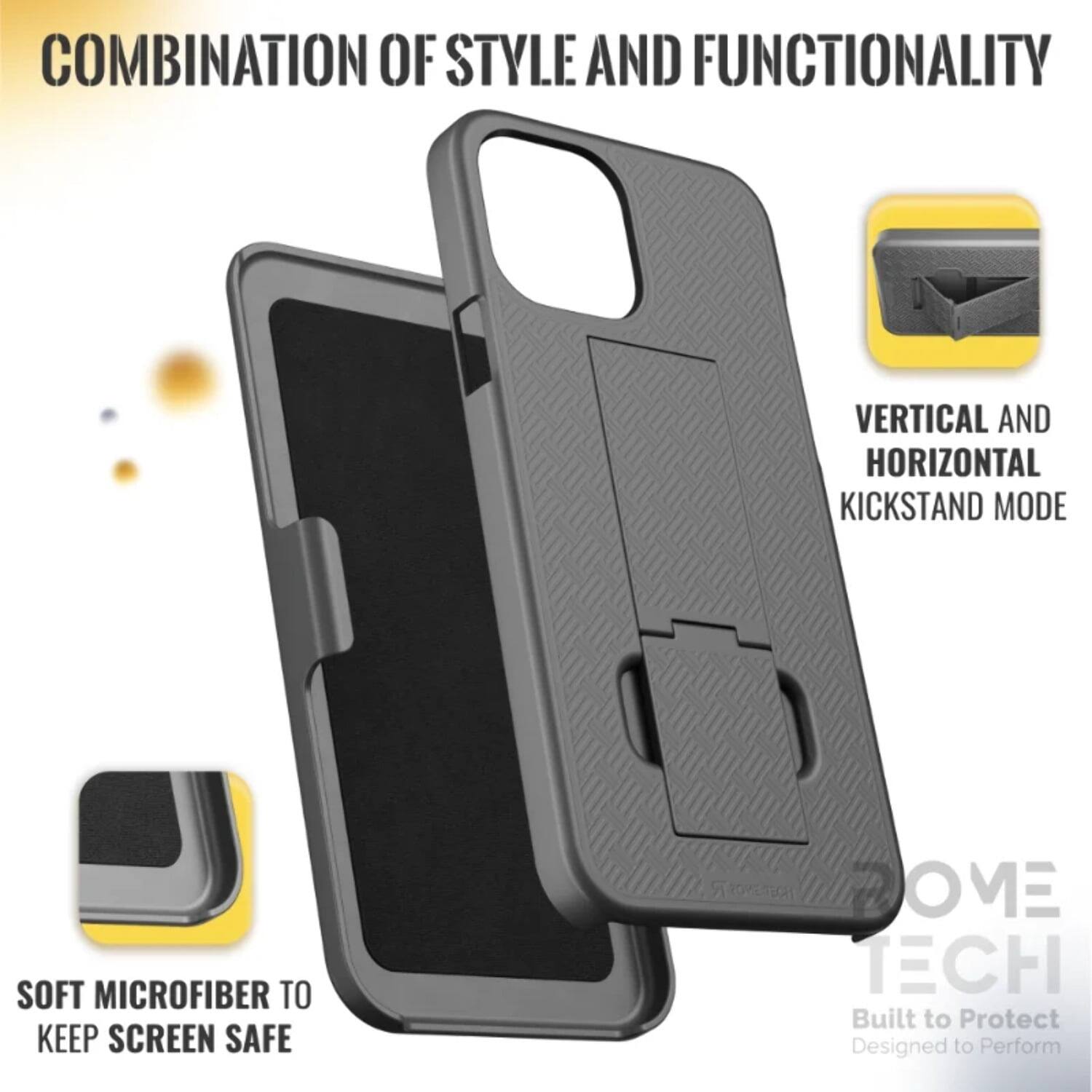 COMBINATION OF STYLE AND FUNCTIONALITY  
VERTICAL AND HORIZONTAL KICKSTAND MODE  
SOFT MICROFIBER TO KEEP SCREEN SAFE  

ROVETEC  
Built to Protect  
Designed to Perform