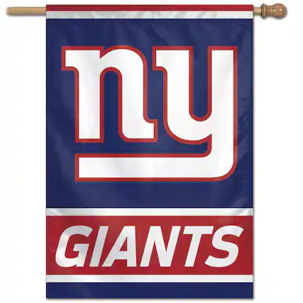 Front. WinCraft - New York Giants 28" x 40" Wordmark Single-Sided Vertical Banner - Multicolor.