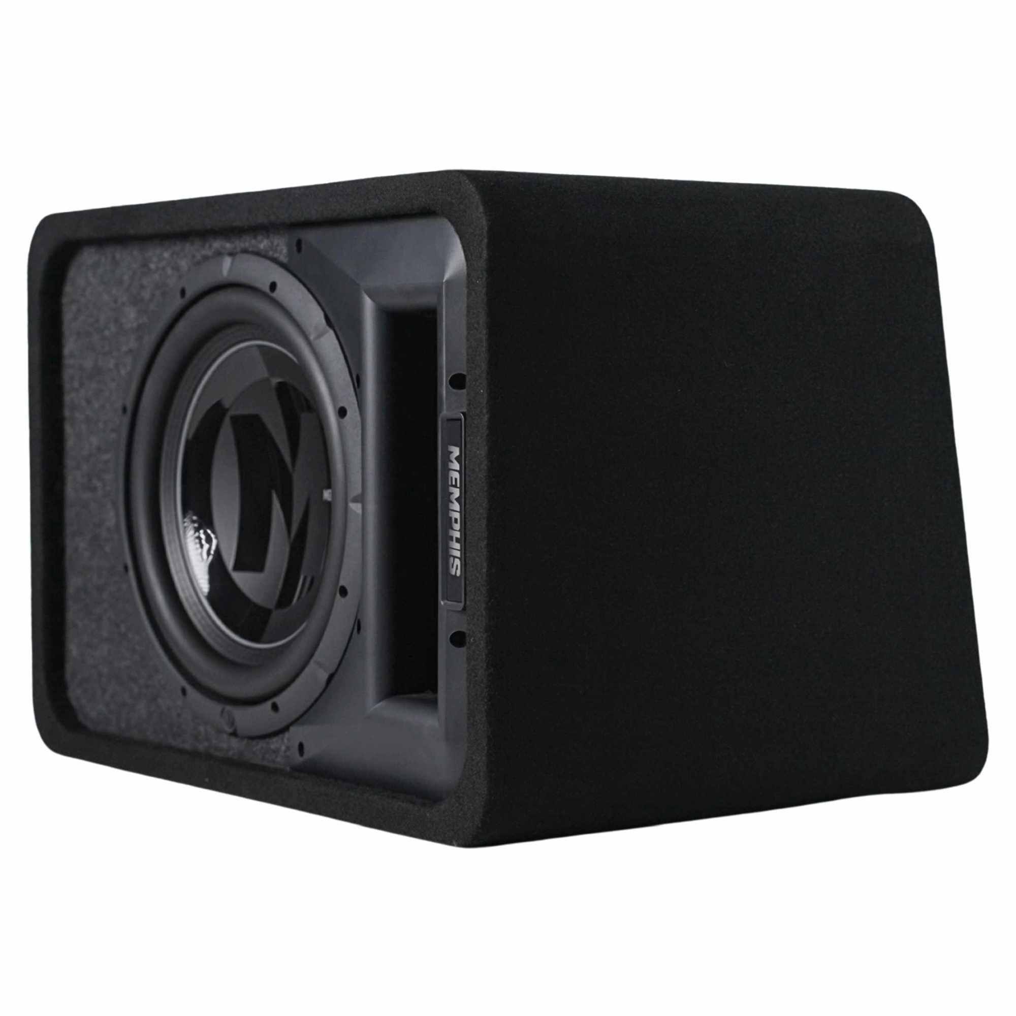 Alt View 5. Memphis Car Audio - Memphis Audio PRXE12SFT - PRX Single 12" Loaded 1 OR 2 Ohm Enclosure with RGB LEDs - Black/Gray.