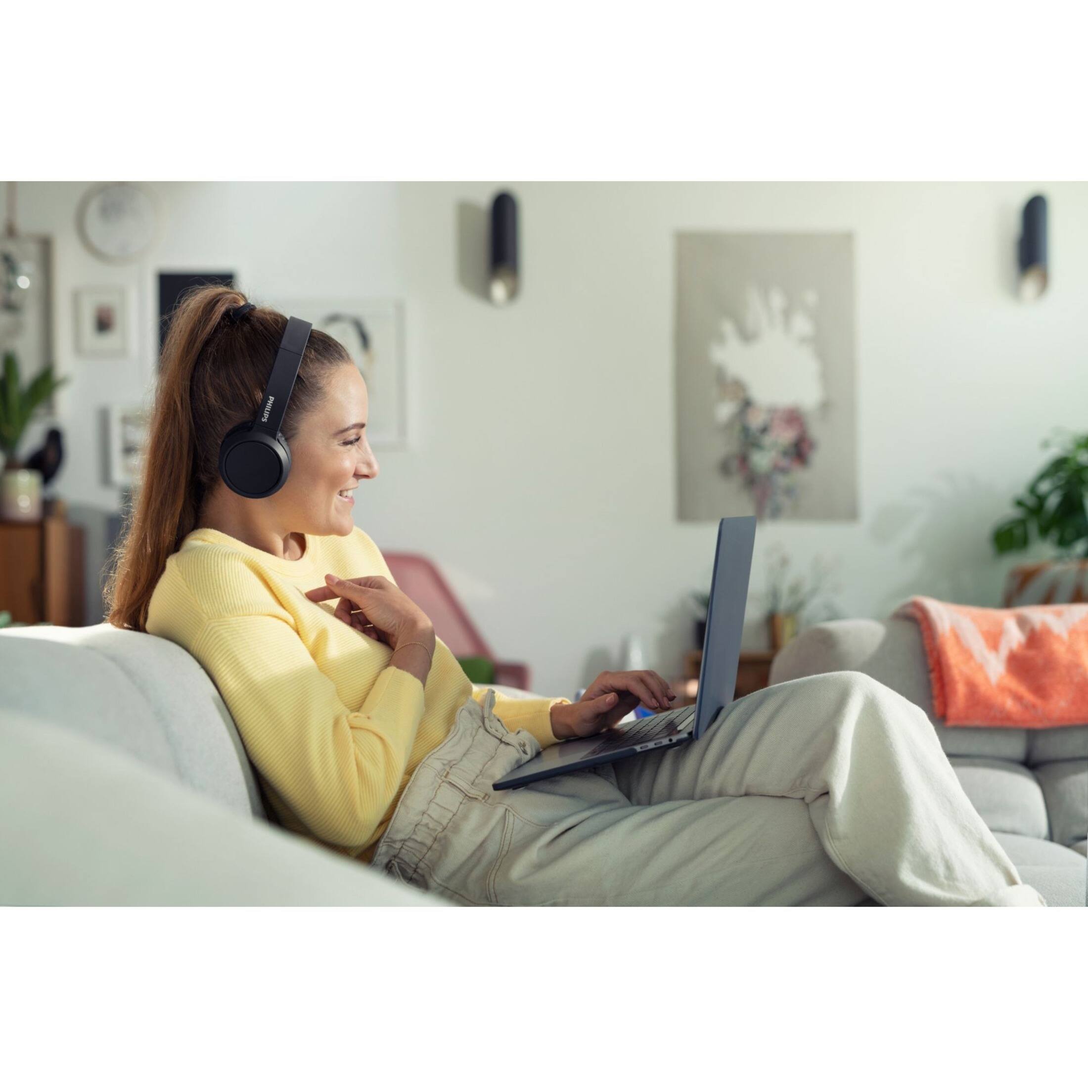 Alt View 27. Philips - TAH4205BK Wireless Over-the-head Headphones - Black.