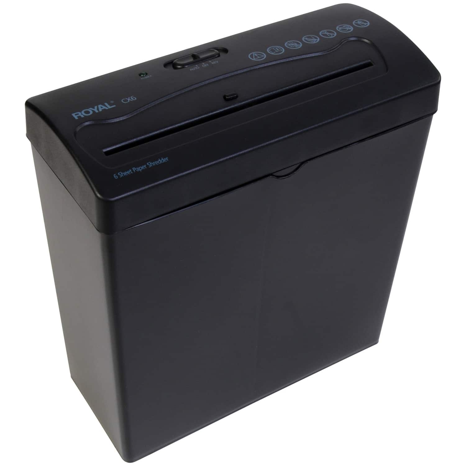 Alt View 11. Royal - 6-Sheet Crosscut Shredder - Black.