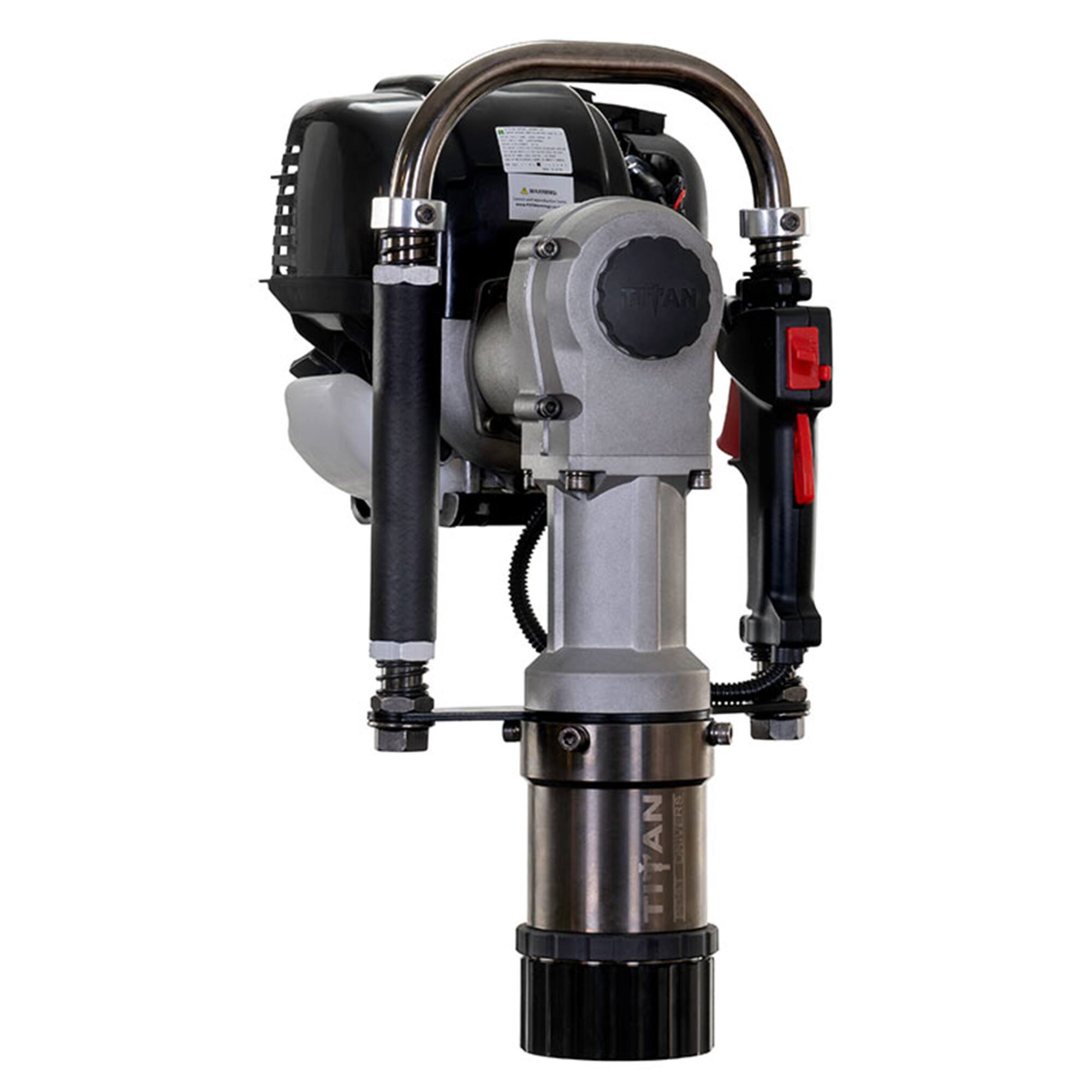 Alt View 4. Titan Post Drivers - Titan Post Drivers Gas Powered Fence Post Driver for T-Posts, Pipes and Stakes - Black/Grey.