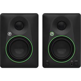 Mackie - 4.5-inch Powered Bluetooth Studio Monitors with Tone Control, TRS, RCA, Headphone Output & Speaker Cables (Pair)