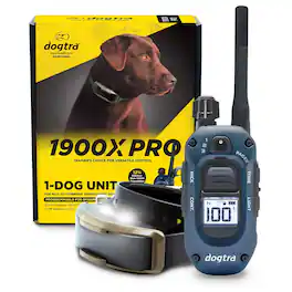 Dogtra - 1900X PRO E Collar with Remote New Edition 3 Layout Modes 100 Levels Waterproof LED Light Boost and XPP Vibration - Blue