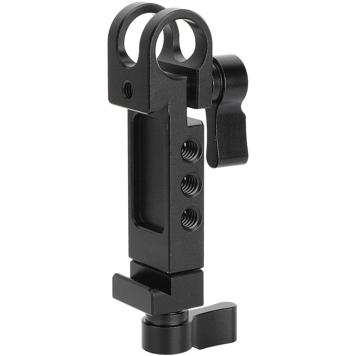 Alt View 5. CAMVATE - CAMVATE 15mm Rod Holder to Manfrotto-Type Clamp Mount, Black.