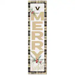 Jardine - Vanderbilt Commodores 12'' x 48'' Outdoor Christmas Leaner - White