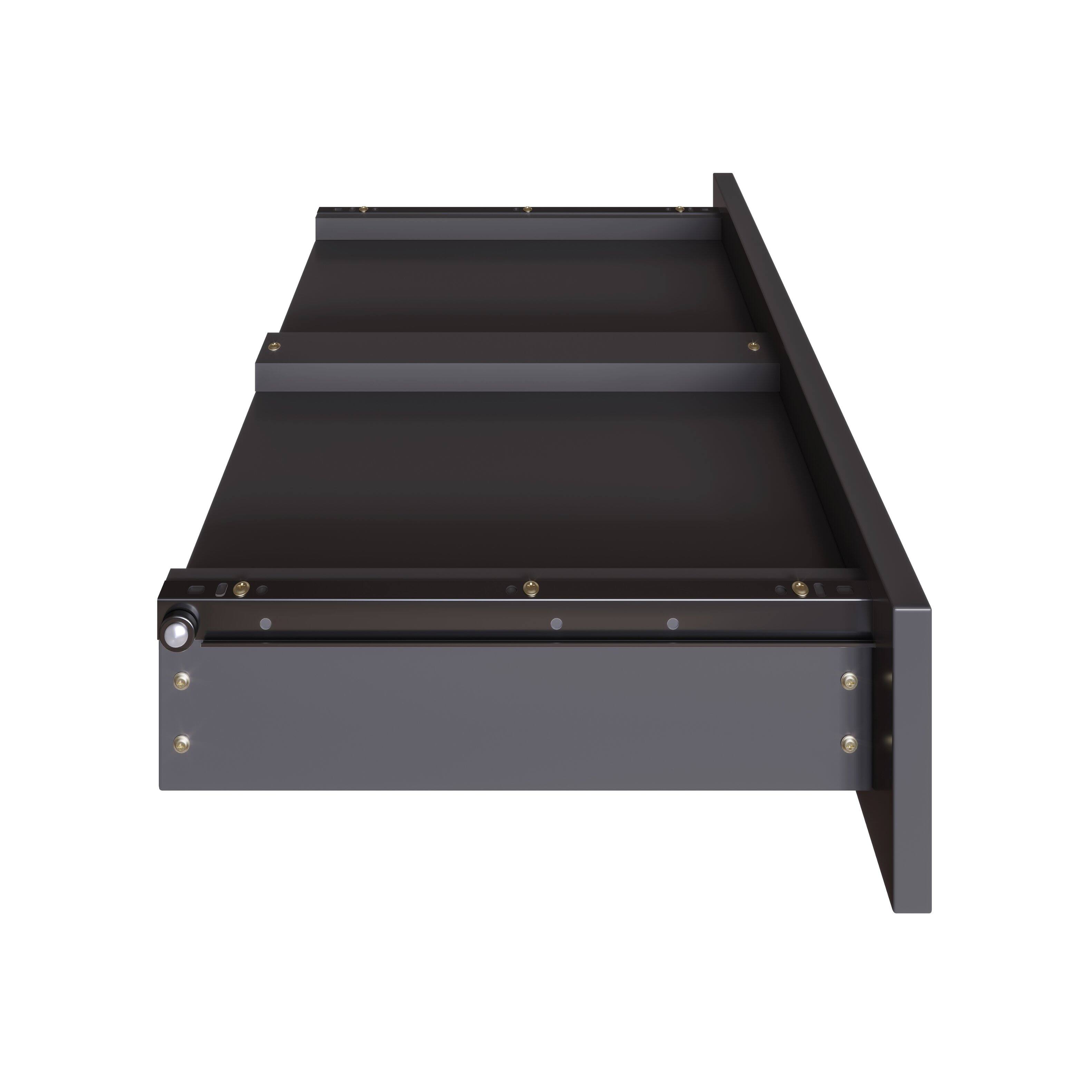 Alt View 5. Boyd Sleep - Boyd Sleep Novara Low Profile One Drawer Nightstand - Black.