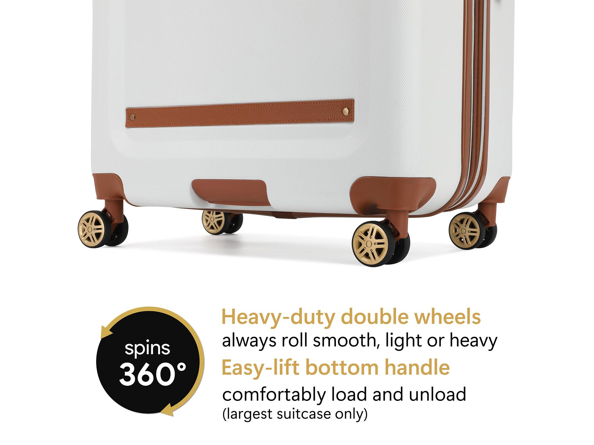 19v69 ITALIA Vintage 3 Piece Expandable Retro Spinner Luggage Set