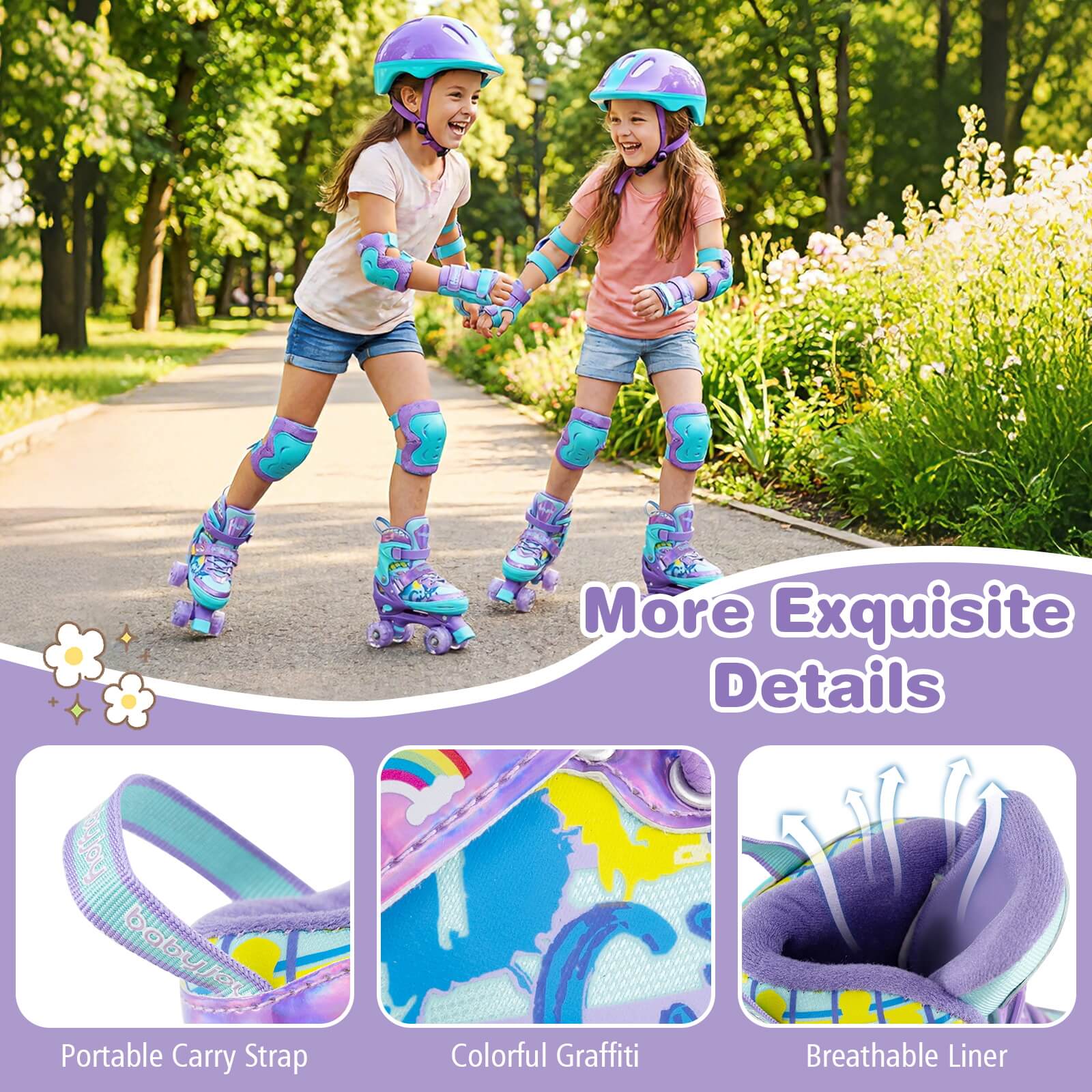 More Exquisite Details

- Portable Carry Strap
- Colorful Graffiti
- Breathable Liner