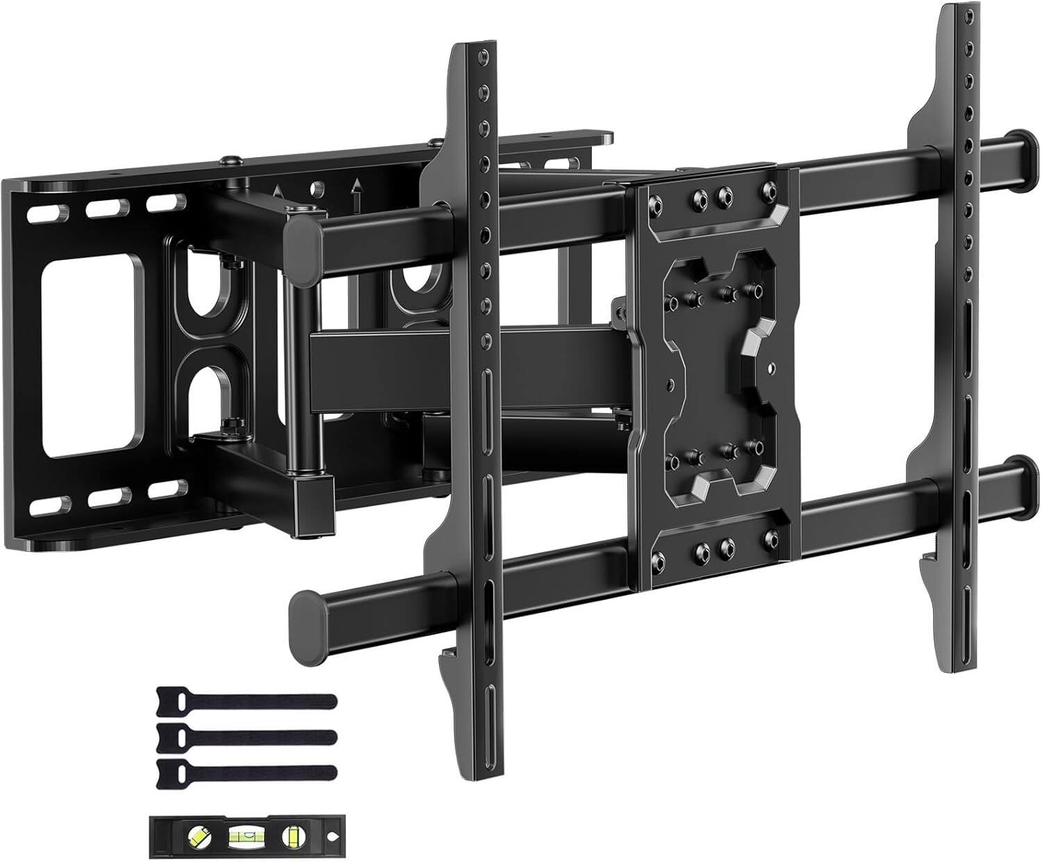 Front. FINEAK - Premium Full Motion TV Wall Mount for 37-75" TVs, Swivel & Tilt - Black.