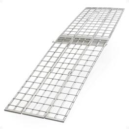 Black Widow - 10’ Aluminum Folding Motorcycle Ramp, Arched 3 Piece Design, Silver
