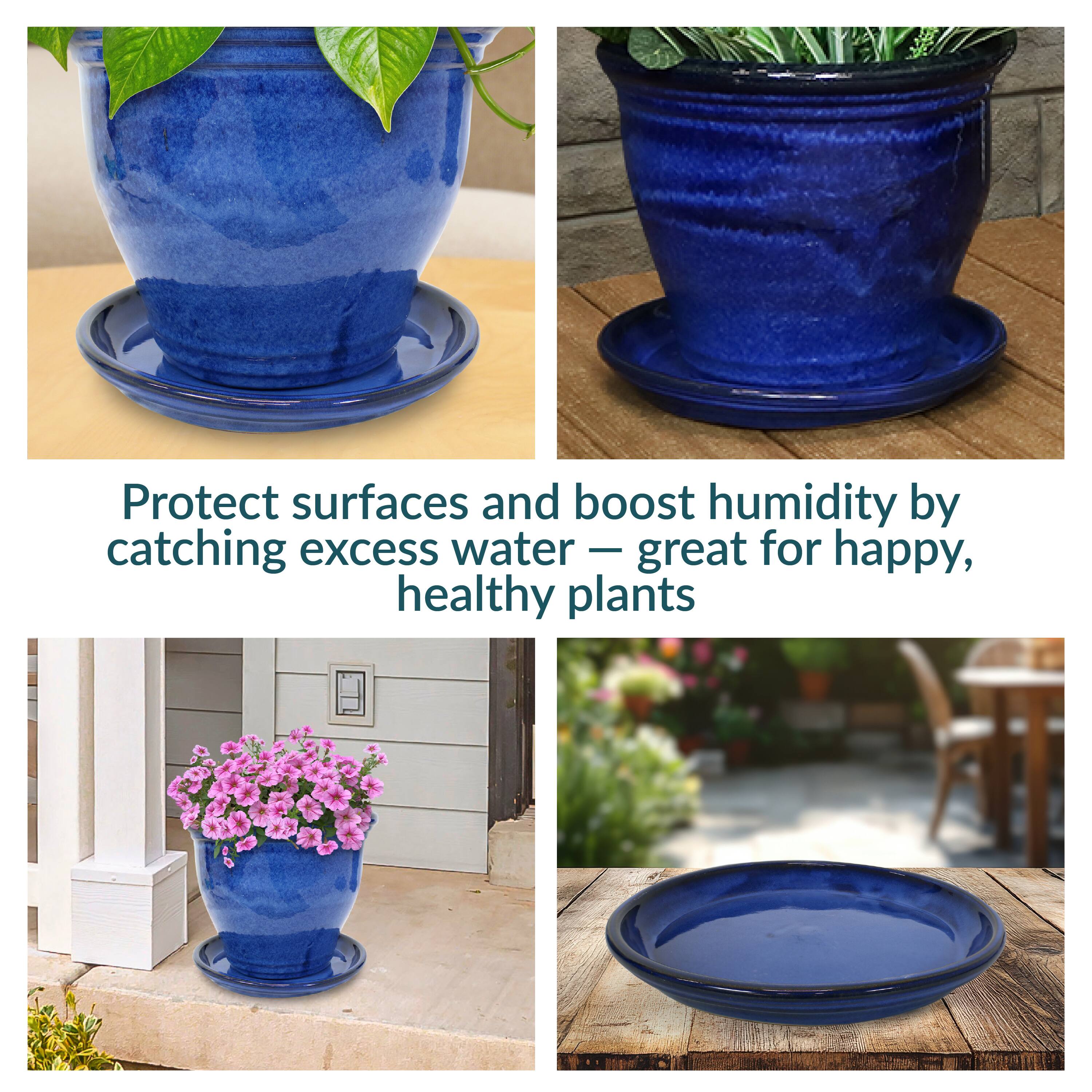 Protect surfaces and boost humidity by catching excess water — great for happy, healthy plants