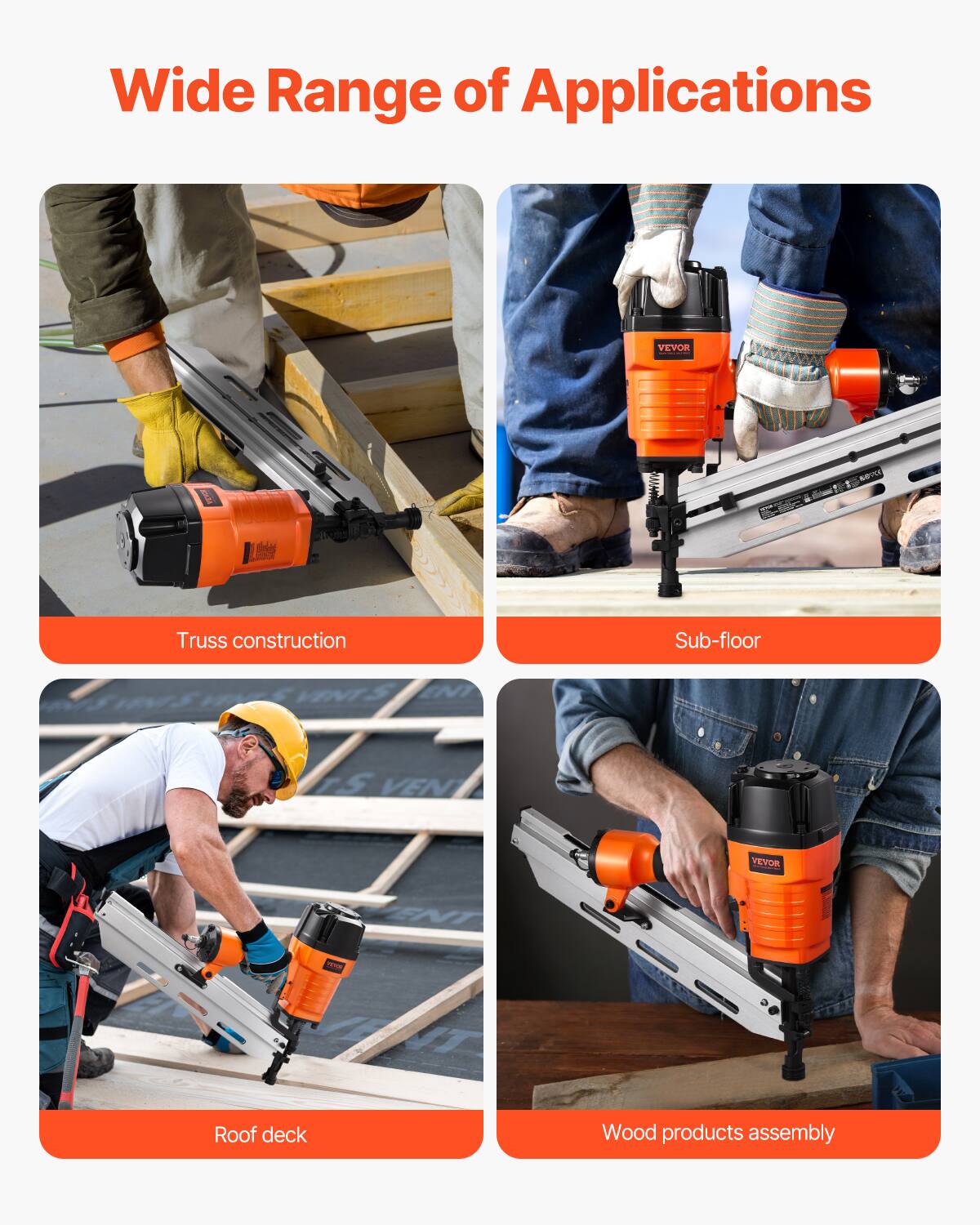 Wide Range of Applications

- Truss construction
- Sub-floor
- Roof deck
- Wood products assembly