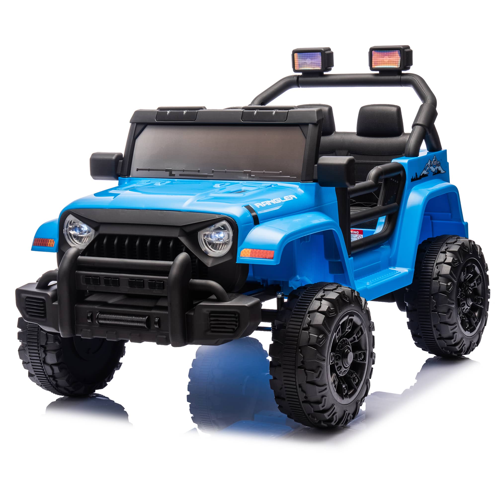 Aukfa - 12V Kids Ride On Car - Parent Remote Control, Dual Drive, Bluetooth, LED Headlights, Slow Start for Ages 2-4