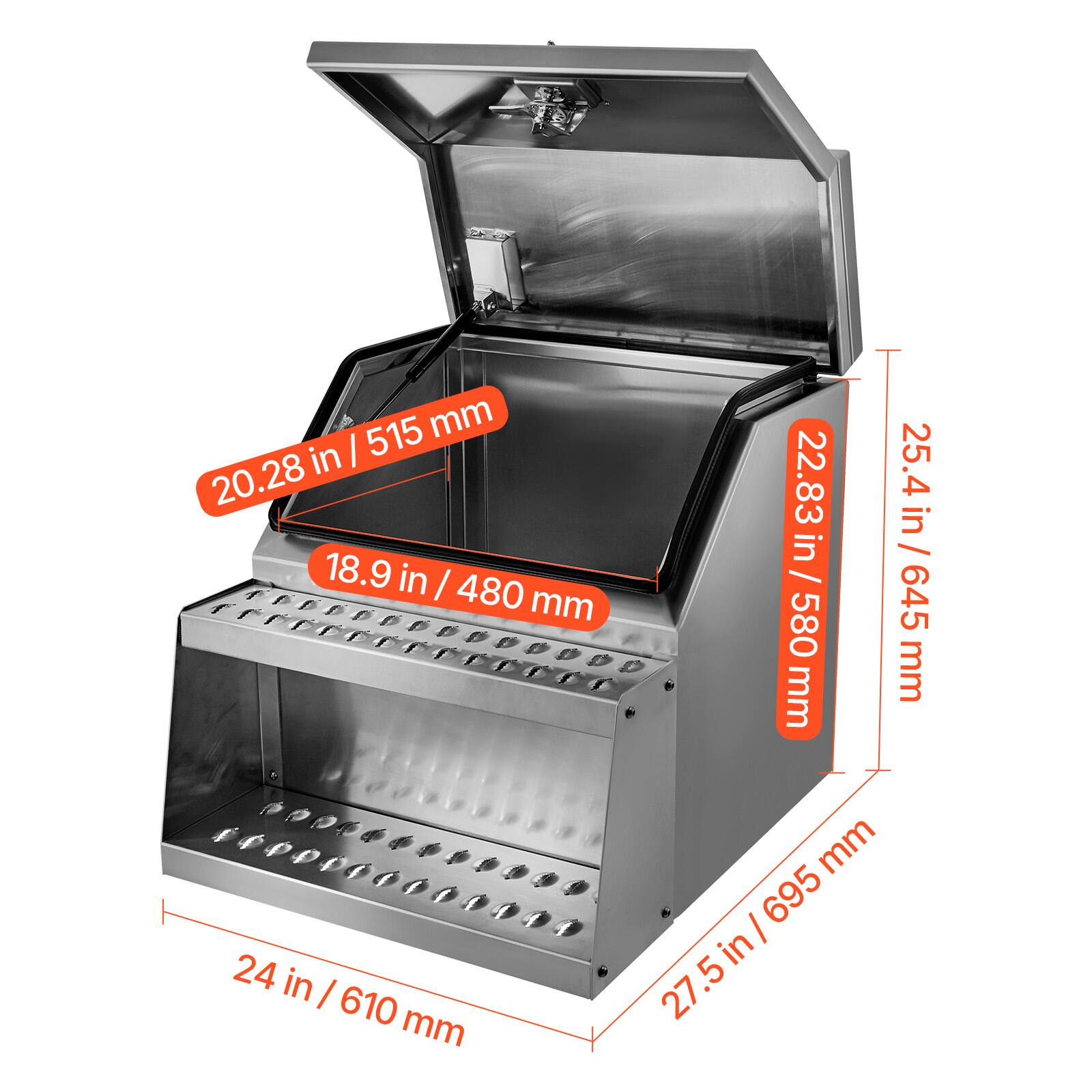 - 20.28 in / 515 mm
- 18.9 in / 480 mm
- 22.83 in / 580 mm
- 25.4 in / 645 mm
- 24 in / 610 mm
- 27.5 in / 695 mm