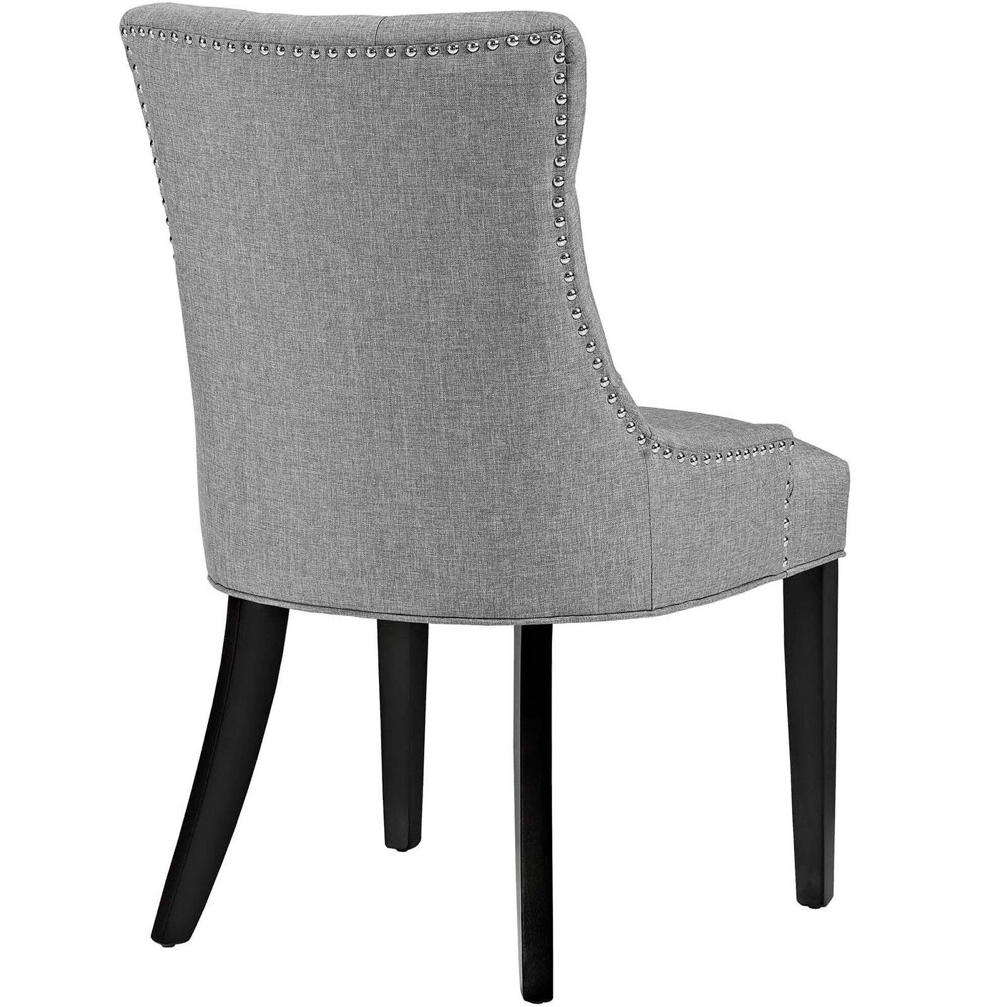 Left. Modway - Regent Tufted Fabric Dining Chair by Modway - Gray.