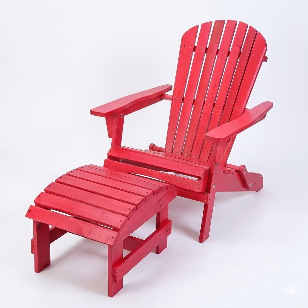 Jiallo - Grand Collection Folding Large Size Adirondack Chair Pine Wood - Red price history on PriceWatchPro