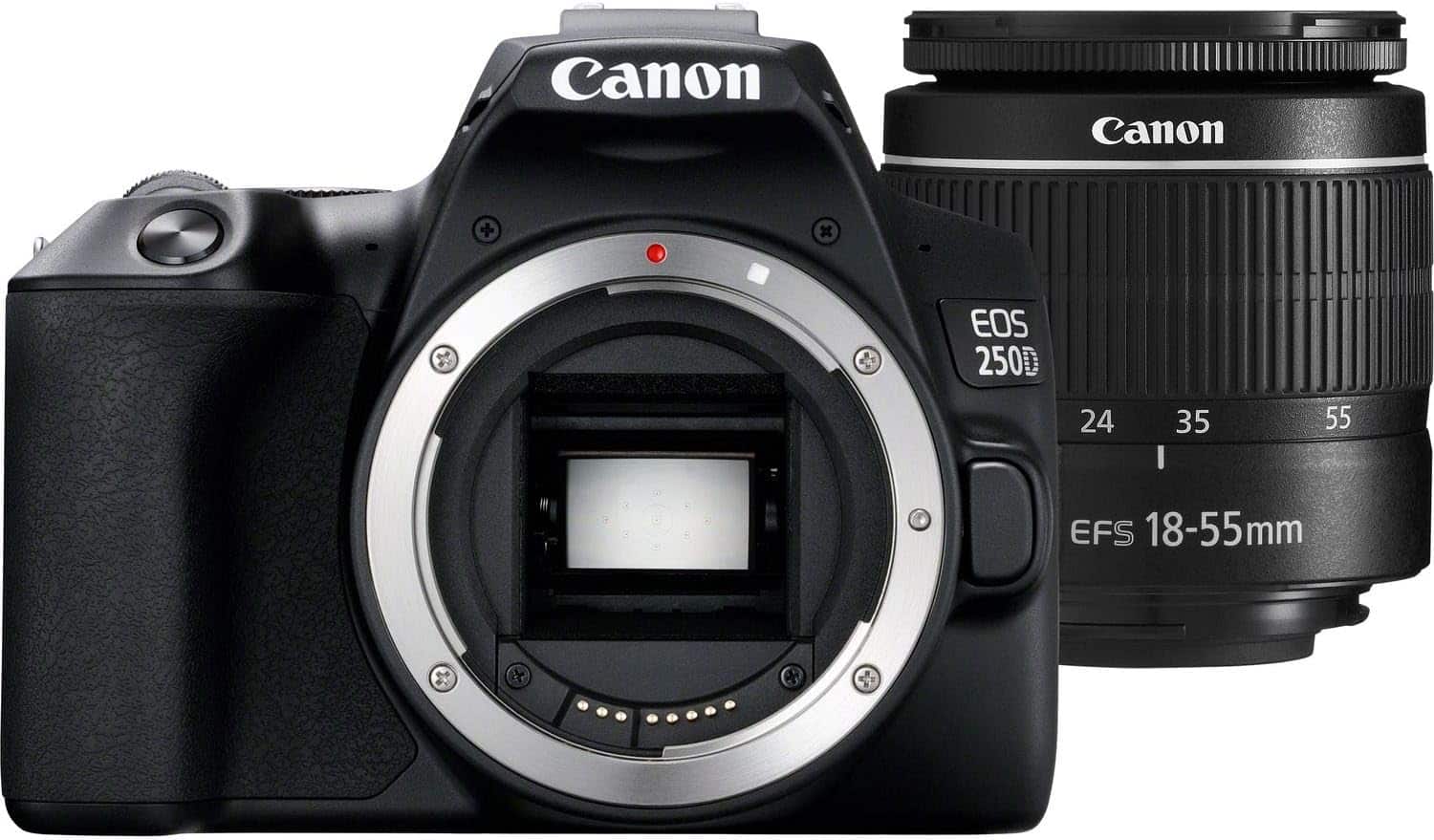 Canon EOS 250D DSLR Camera with 18 55mm Lens (Black) (3453C002) +