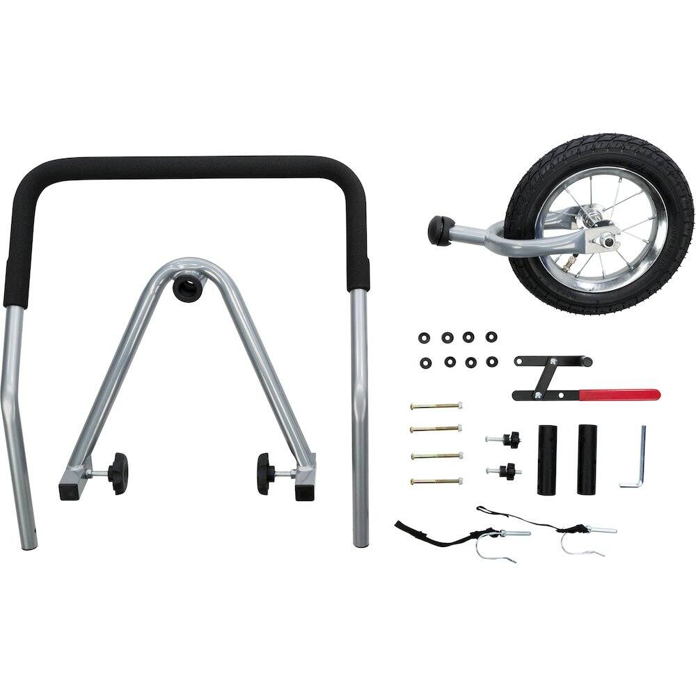 Left. TRIXIE - Conversion Kit for 2-in-1 Bicycle Trailer - Silver/Black.