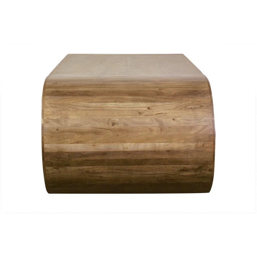 Angle. Porter Designs - Ellipse Solid Acacia Wood Coffee Table - Brown.