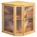 Front. Unique Bargains - Corner Bread Box for Kitchen Countertop, Bamboo Large Capacity Bread Storage with Acrylic Wavy Door - Natural.