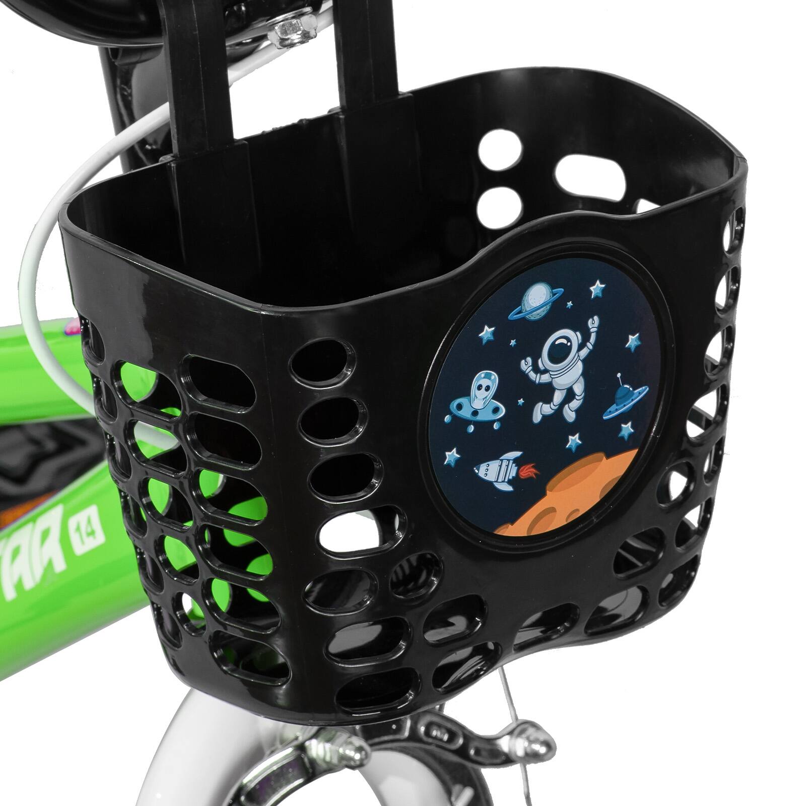 Alt View 6. JOYSTAR - JOYSTAR Pluto 18" Kids Bike with Light Up Training Wheels, Kids' Bicycle for Boys Girls Ages 5-9, Children Bikes, Green - Green.