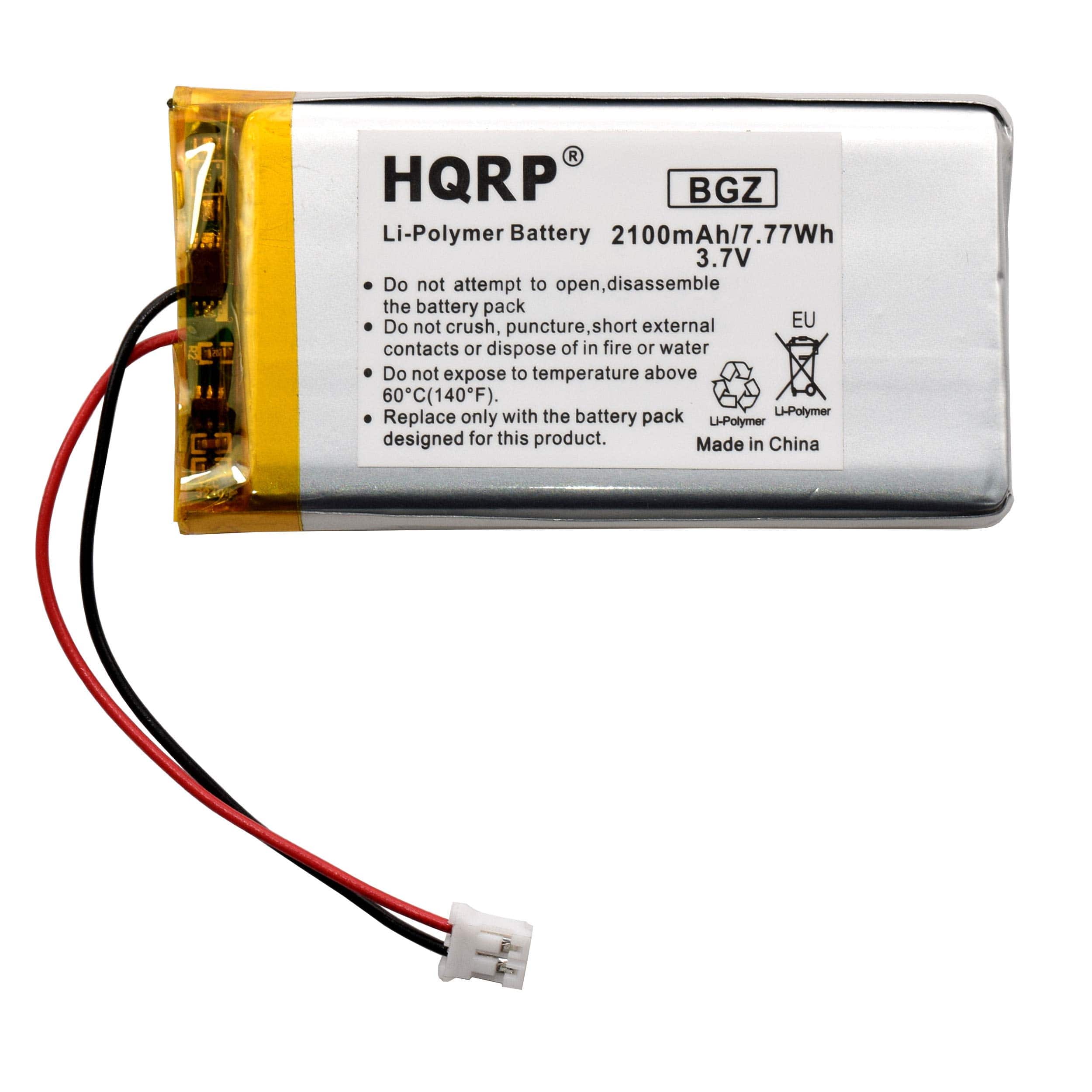 HQRP - Battery for Uniden Guardian UDR744 UDR744HD UDR777HD UDR780HD 634169 Monitor 3.7v 2.1Ah 2100mAh