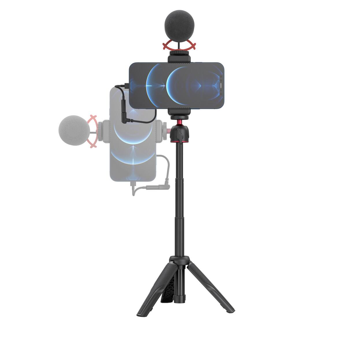 Alt View 5. Smallrig - SmallRig simorr Vigor VK-40 Vlog Tripod Kit with Wave S1 Lite Microphone.
