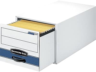 Bankers Box - Stor/Drawer Steel Plus File Drawers, Letter Size, 6/Carton (00311) - White/Blue price history on PriceWatchPro