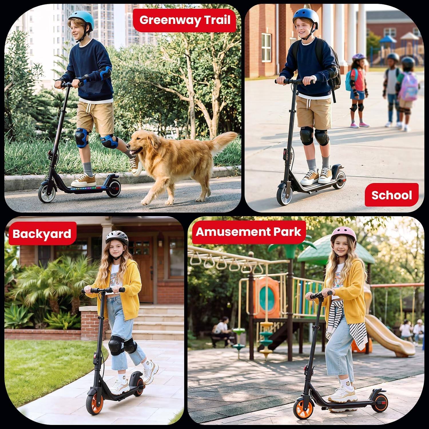 Greenway Trail  
School  
Backyard  
Amusement Park