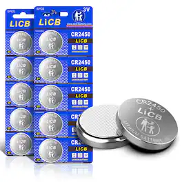 LiCB - 10 Pack CR2450 Battery 3V Lithium CR 2450 3 Volt Coin & Button Cell