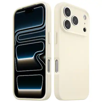 Front. Vena - For Apple iPhone 17 Pro Case Matte, Bump Resistant, Drop Protection Slim Protective Phone Case, Beige - Beige.