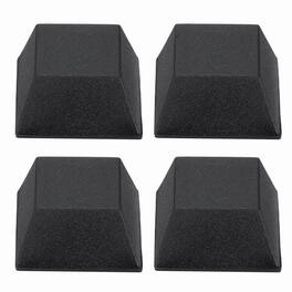 Unique Bargains - Rubber Speaker Isolation Feet, 0.79"x0.39" Anti-Vibration Pad with Adhesive for Turntable Subwoofer 4pcs - Black