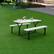 Alt View 1. Costway - Costway Picnic Table Bench Set Outdoor Backyard Patio Garden Party Dining All Weather - White.