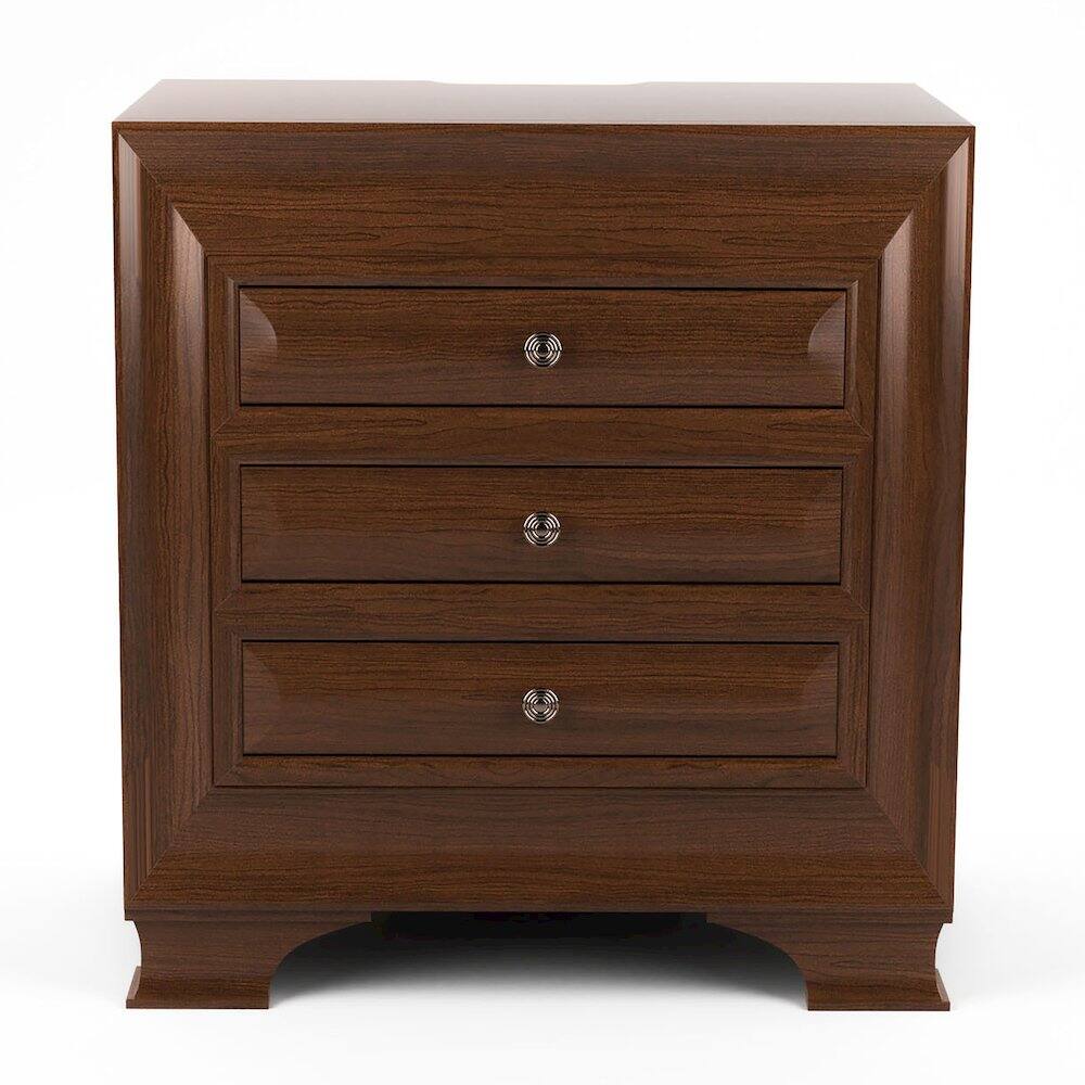 Alt View 1. Furniture of America - Bradford Solid Wood 3-Drawer Nightstand in Brown Cherry - Brown.